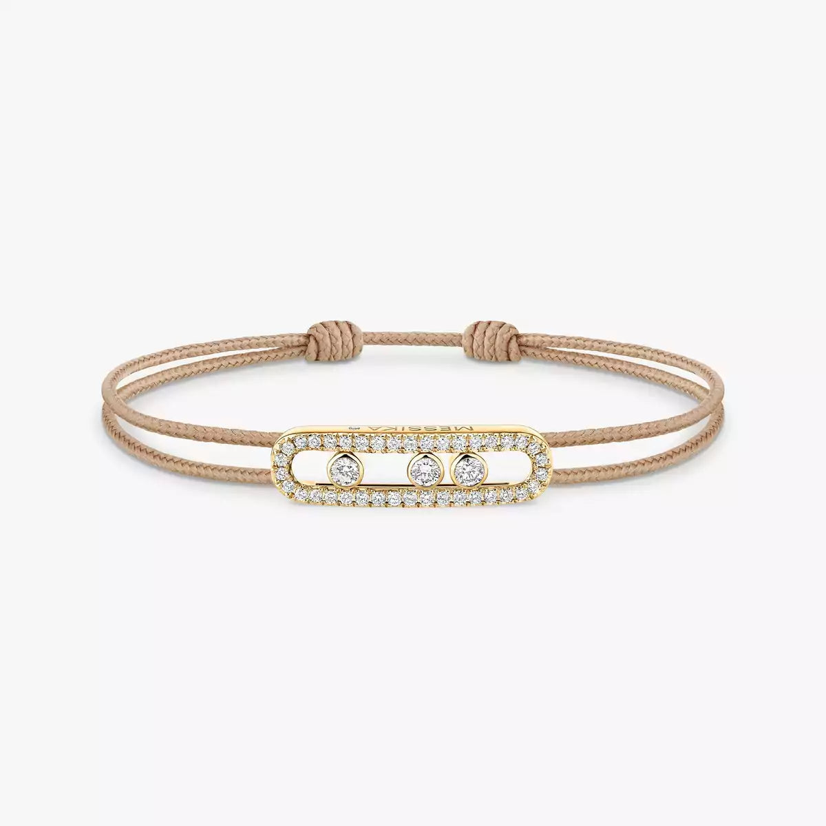 [ Moco ]Messika Care(s) pink cord pavé bracelet