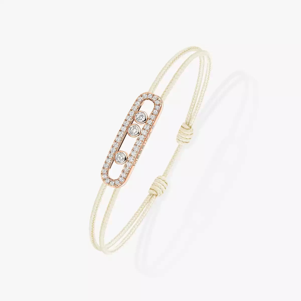 [ Moco ]Messika Care(s) pink cord pavé bracelet