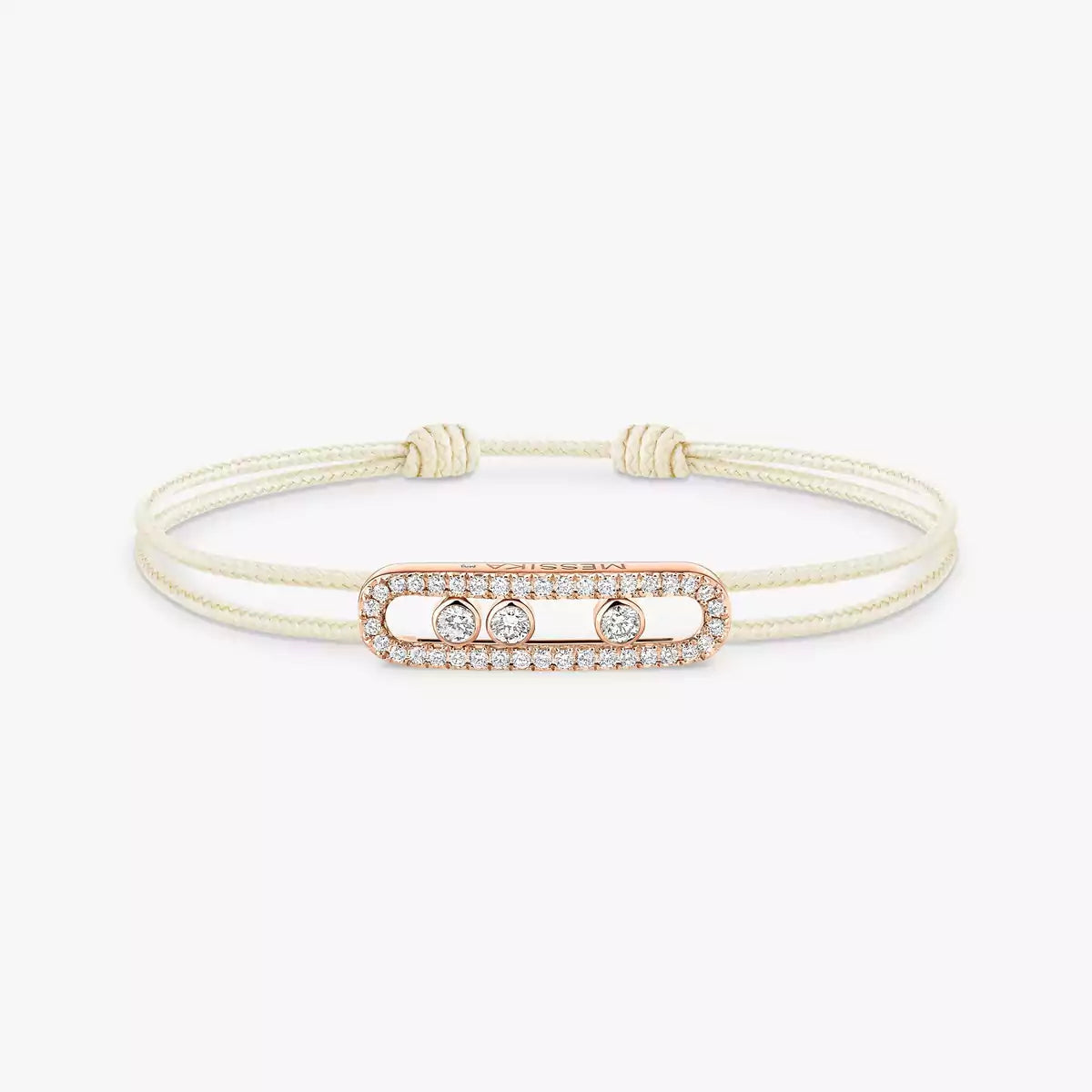 [ Moco ]Messika Care(s) pink cord pavé bracelet