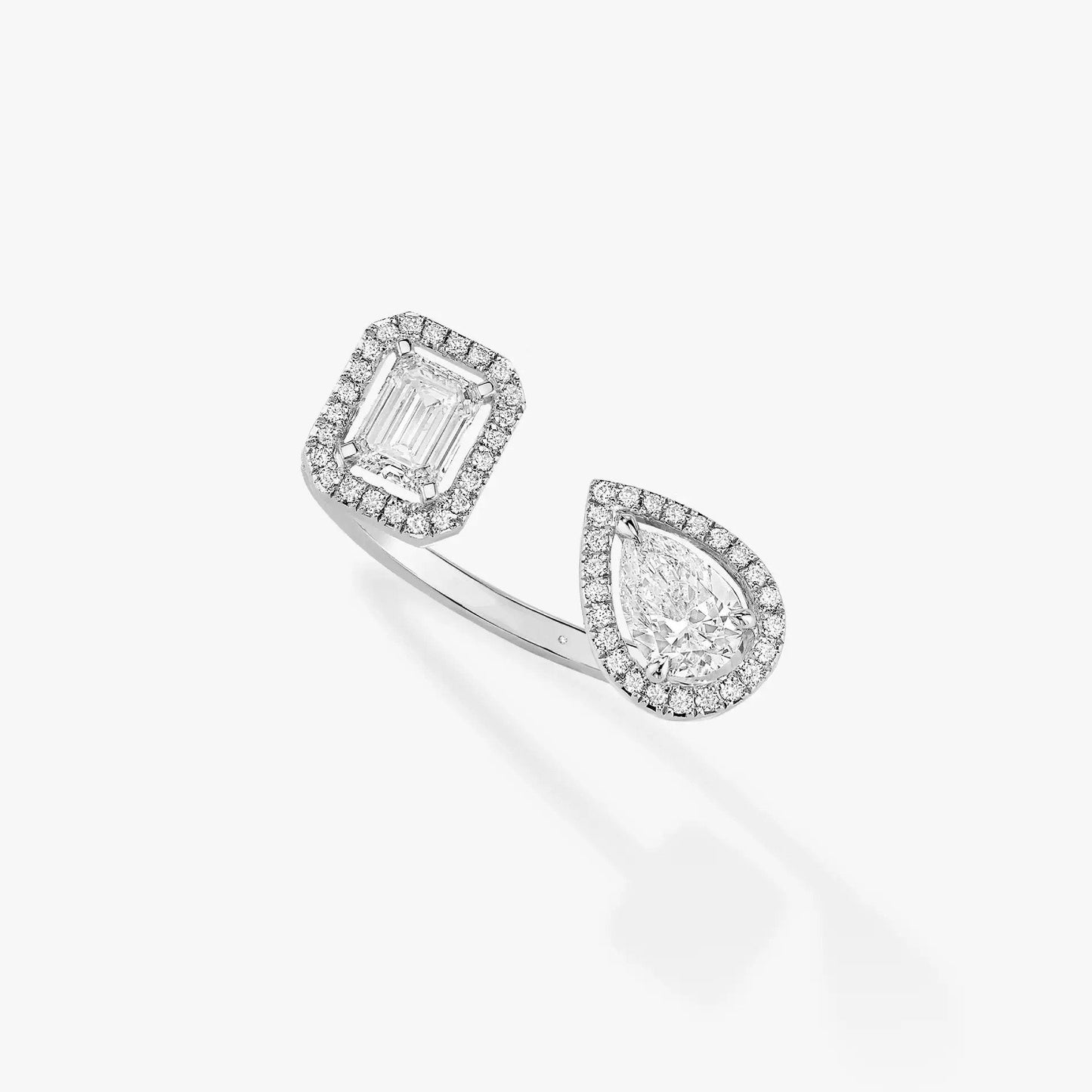 [ Moco ]MY TWIN TOI & MOI SILVER DIAMOND RING