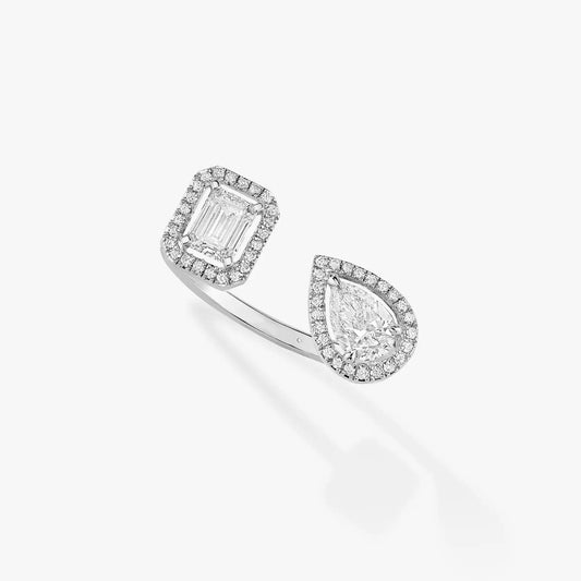 [ Moco ]MY TWIN TOI & MOI SILVER DIAMOND RING
