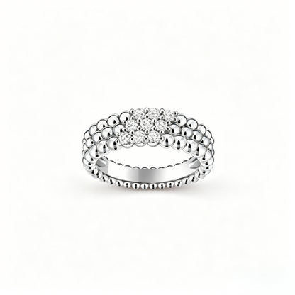 [Moco ] THREE-ROW DIAMOND RING