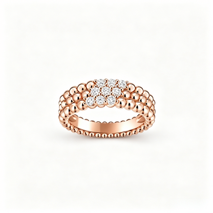 [Moco ] THREE-ROW DIAMOND RING