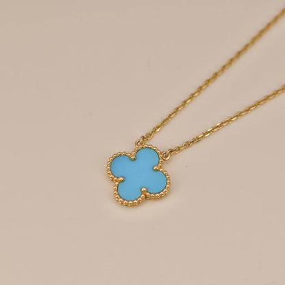 ¡®Moco¡¯CLOVER 15MM VINTAGE TURQUOISE NECKLACE