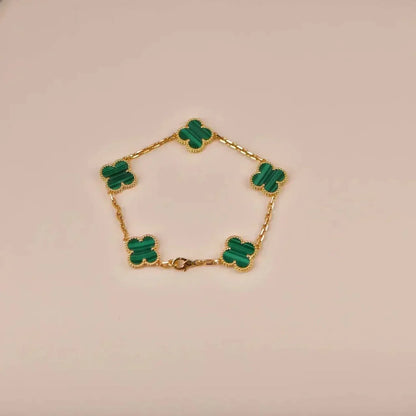 [Moco]New  CLOVER 5 MOTIF MALACHITE BRACELET COLLECTION