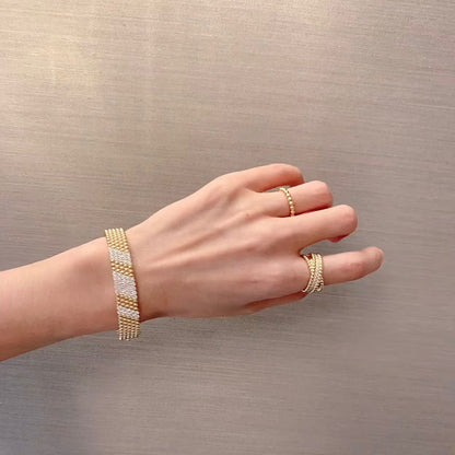 [Moco ]  FIVE-ROW DIAMOND BRACELET