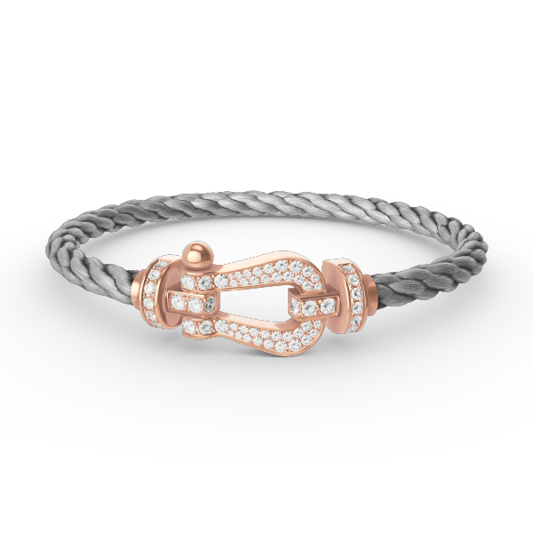 ¡®Moco¡¯FORCE LARGE HORSESHOE FULL DIAMOND BRACELET ROSE GOLD