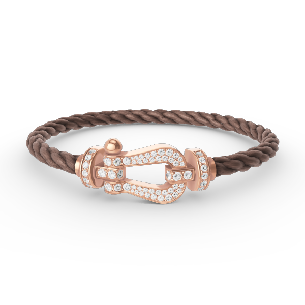 ¡®Moco¡¯FORCE LARGE HORSESHOE FULL DIAMOND BRACELET ROSE GOLD