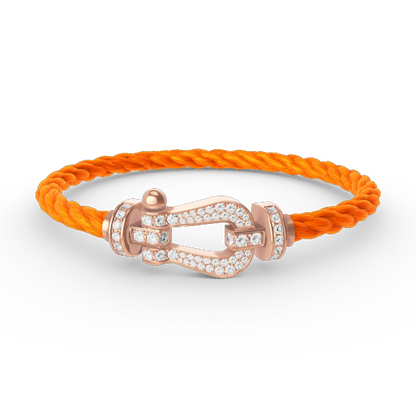 ¡®Moco¡¯FORCE LARGE HORSESHOE FULL DIAMOND BRACELET ROSE GOLD