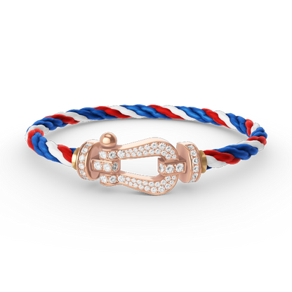 ¡®Moco¡¯FORCE LARGE HORSESHOE FULL DIAMOND BRACELET ROSE GOLD