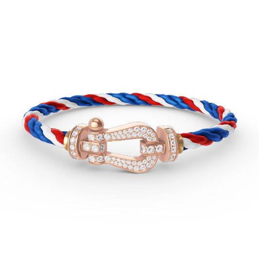 ¡®Moco¡¯FORCE LARGE HORSESHOE FULL DIAMOND BRACELET ROSE GOLD