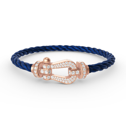 ¡®Moco¡¯FORCE LARGE HORSESHOE FULL DIAMOND BRACELET ROSE GOLD