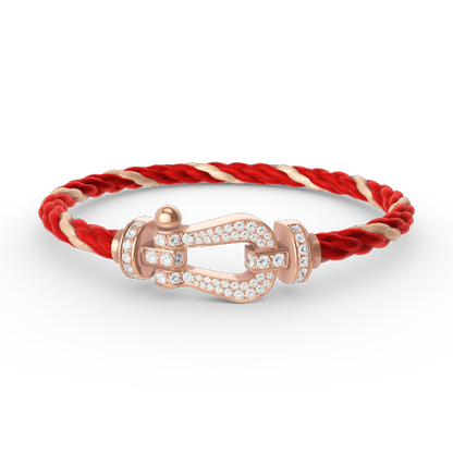 ¡®Moco¡¯FORCE LARGE HORSESHOE FULL DIAMOND BRACELET ROSE GOLD