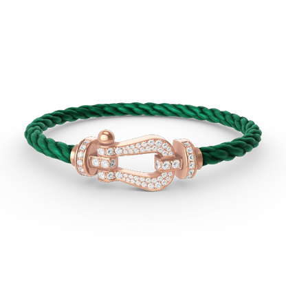 ¡®Moco¡¯FORCE LARGE HORSESHOE FULL DIAMOND BRACELET ROSE GOLD