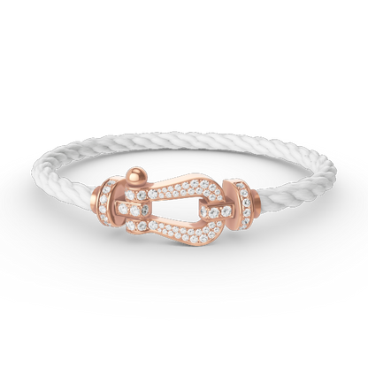 ¡®Moco¡¯FORCE LARGE HORSESHOE FULL DIAMOND BRACELET ROSE GOLD