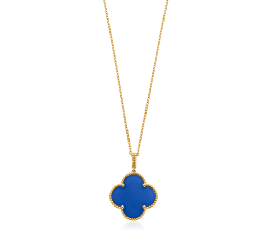 ¡®Moco¡¯CLOVER 25MM NECKLACE TURQUOISE ROSE GOLD