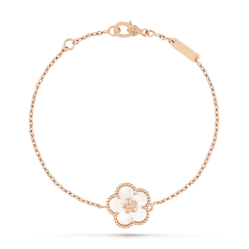 ¡®Moco¡¯LUCKY WHITE MOP PLUM BLOSSOM  BRACELET