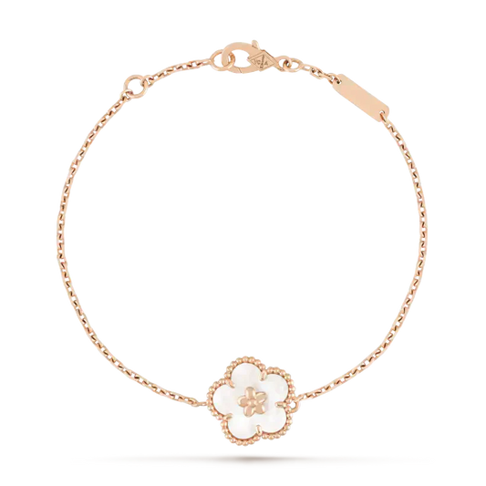 ¡®Moco¡¯LUCKY WHITE MOP PLUM BLOSSOM  BRACELET