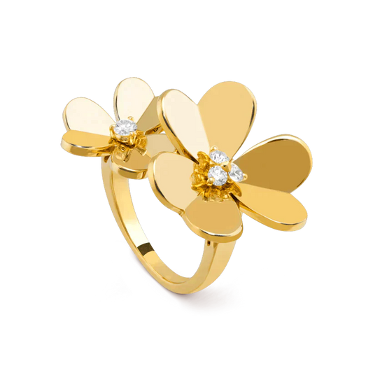 ¡®Moco¡¯CLOVER COMOS GOLD DIAMOND RING