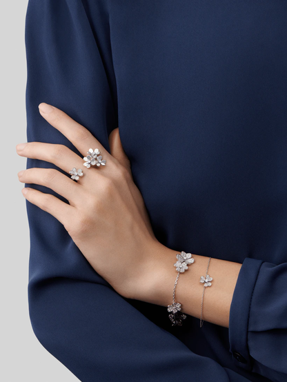 ¡®Moco¡¯FRIVOLE SILVER FLOWER DIAMOND BRACELET