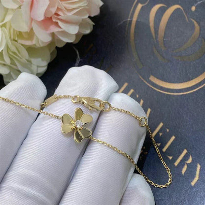 ¡®Moco¡¯FRIVOLE GOLD FLOWER PINK MALACHITE BRACELET