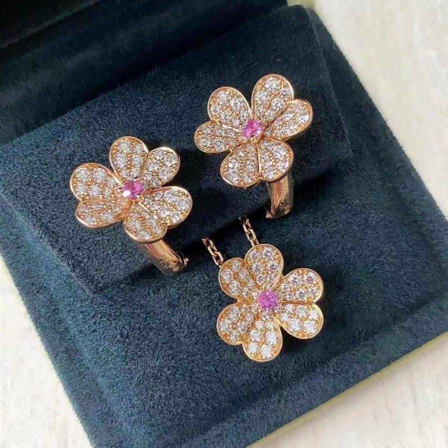 ¡®Moco¡¯FRIVOLE ROSE GOLD FLOWER DIAMOND NECKLACE