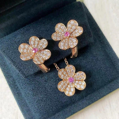 ¡®Moco¡¯FRIVOLE ROSE GOLD FLOWER DIAMOND NECKLACE