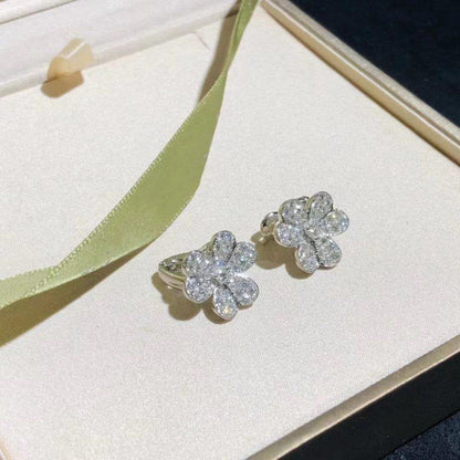 ¡®Moco¡¯FRIVOLE SILVER FLOWER DIAMOND EARRINGS