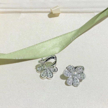 ¡®Moco¡¯FRIVOLE SILVER FLOWER DIAMOND EARRINGS