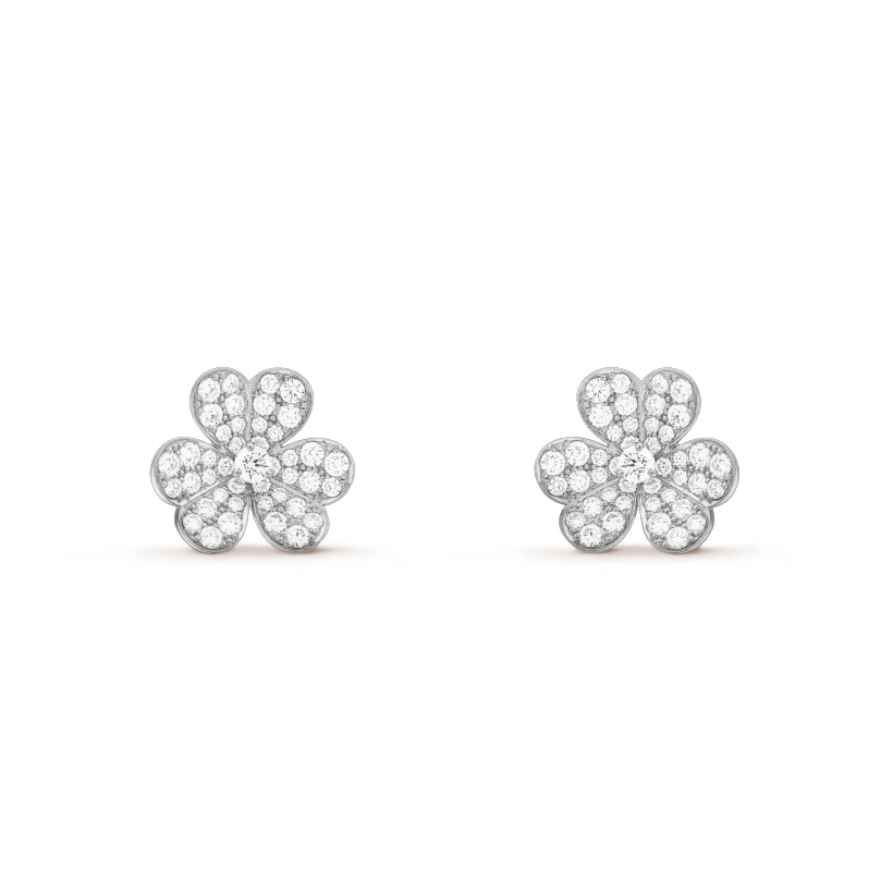 ¡®Moco¡¯FRIVOLE SILVER FLOWER DIAMOND EARRINGS