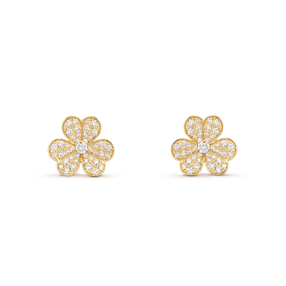 ¡®Moco¡¯FRIVOLE GOLD FLOWER DIAMOND EARRINGS