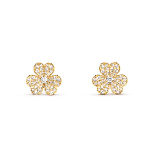 ¡®Moco¡¯FRIVOLE GOLD FLOWER DIAMOND EARRINGS