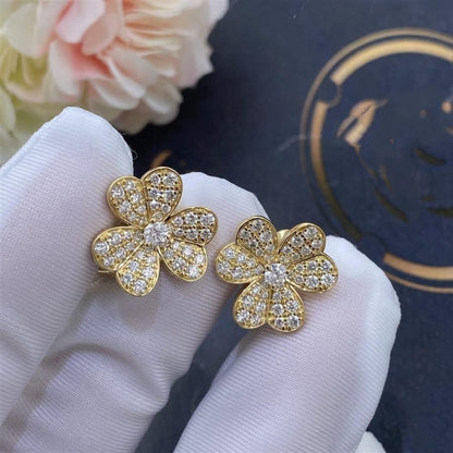 ¡®Moco¡¯FRIVOLE GOLD FLOWER DIAMOND EARRINGS