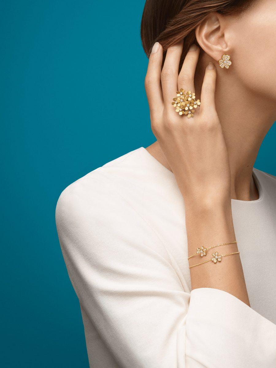 ¡®Moco¡¯FRIVOLE GOLD FLOWER DIAMOND EARRINGS
