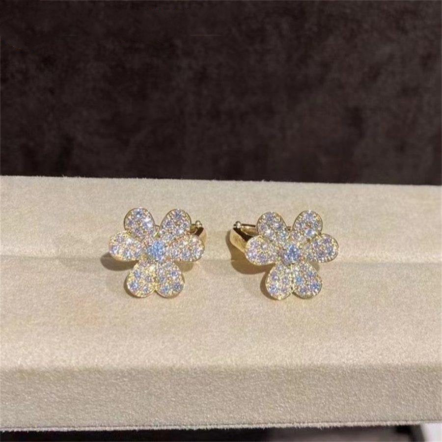 ¡®Moco¡¯FRIVOLE GOLD FLOWER DIAMOND EARRINGS