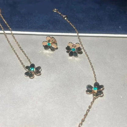 ¡®Moco¡¯FRIVOLE  FLOWER MALACHITE EARRINGS