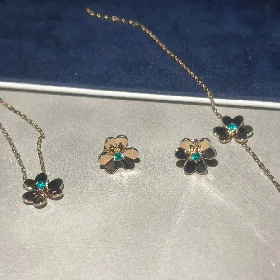 ¡®Moco¡¯FRIVOLE  FLOWER MALACHITE EARRINGS