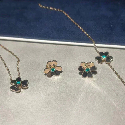 ¡®Moco¡¯FRIVOLE  FLOWER MALACHITE EARRINGS