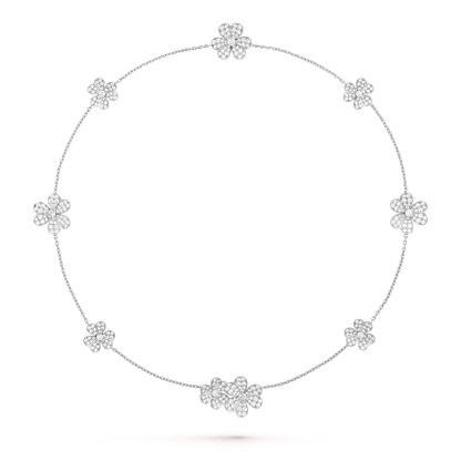 ¡®Moco¡¯FRIVOLE SILVER 9 FLOWERS NECKLACE