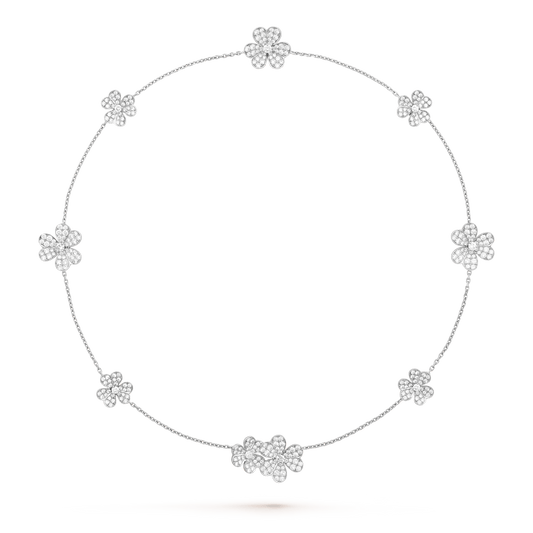 ¡®Moco¡¯FRIVOLE SILVER 9 FLOWERS NECKLACE