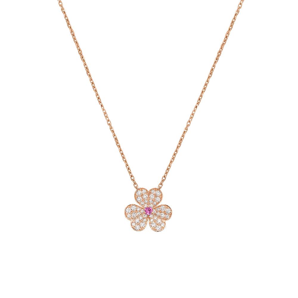 ¡®Moco¡¯FRIVOLE ROSE GOLD FLOWER DIAMOND NECKLACE