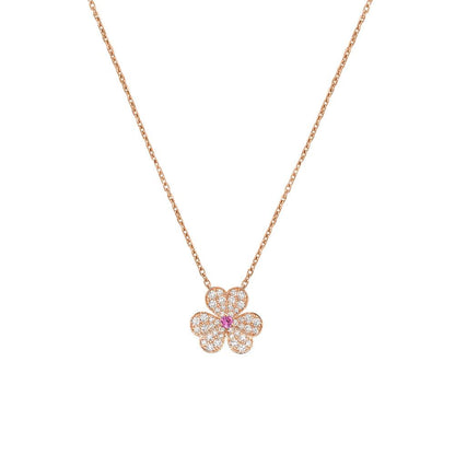 ¡®Moco¡¯FRIVOLE ROSE GOLD FLOWER DIAMOND NECKLACE