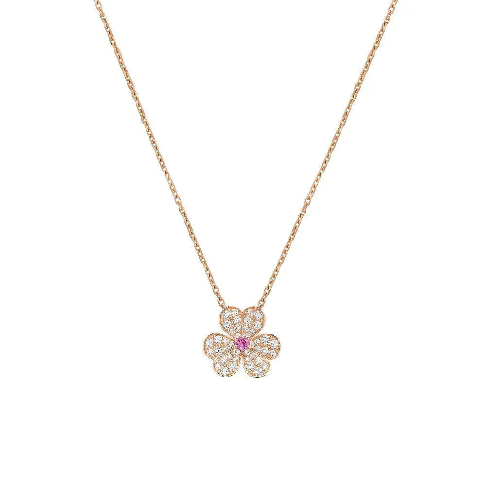 ¡®Moco¡¯FRIVOLE ROSE GOLD FLOWER DIAMOND NECKLACE