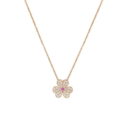 ¡®Moco¡¯FRIVOLE ROSE GOLD FLOWER DIAMOND NECKLACE