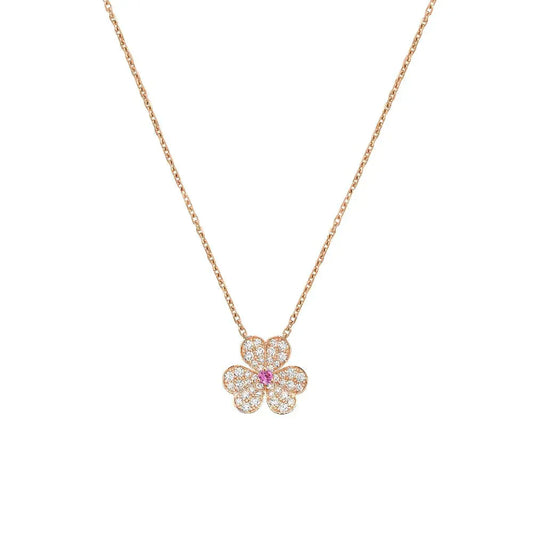 ¡®Moco¡¯FRIVOLE ROSE GOLD FLOWER DIAMOND NECKLACE