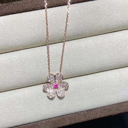 ¡®Moco¡¯FRIVOLE ROSE GOLD FLOWER DIAMOND NECKLACE