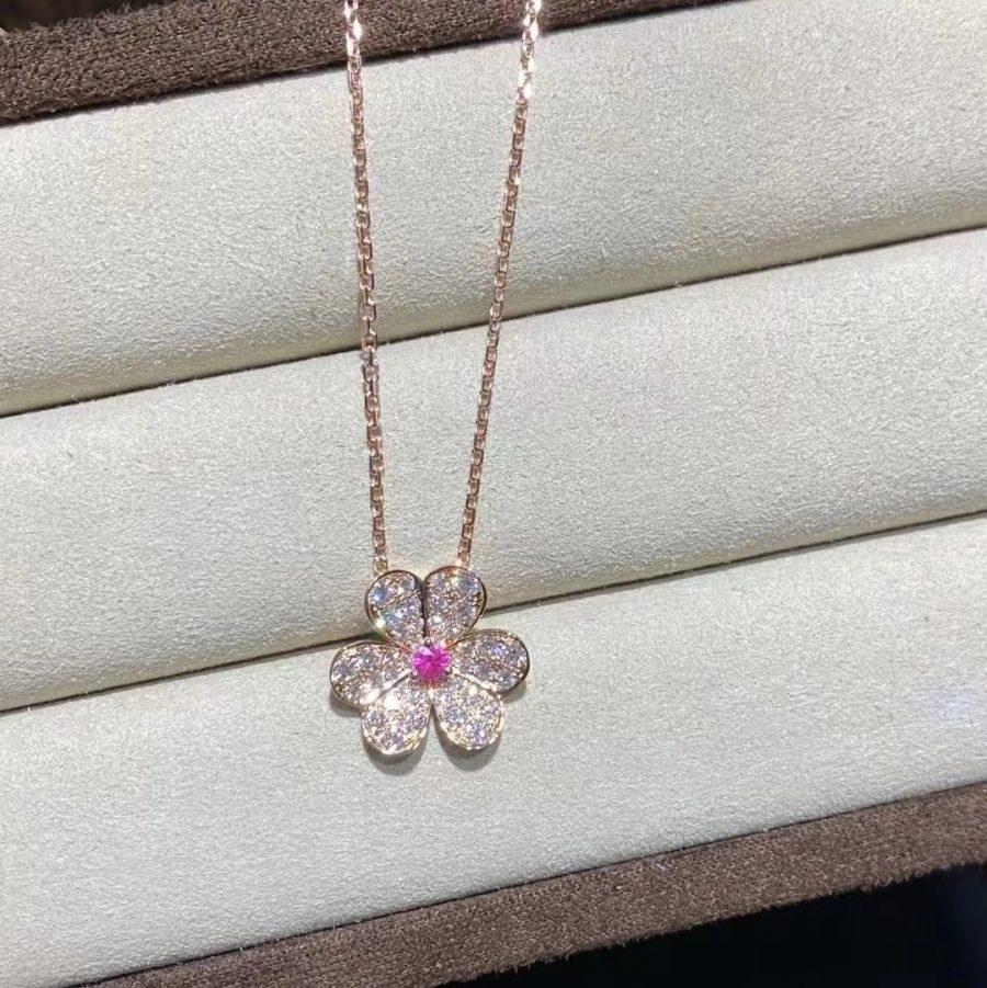 ¡®Moco¡¯FRIVOLE ROSE GOLD FLOWER DIAMOND NECKLACE