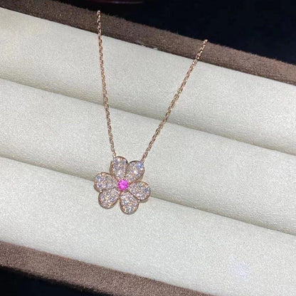 ¡®Moco¡¯FRIVOLE ROSE GOLD FLOWER DIAMOND NECKLACE