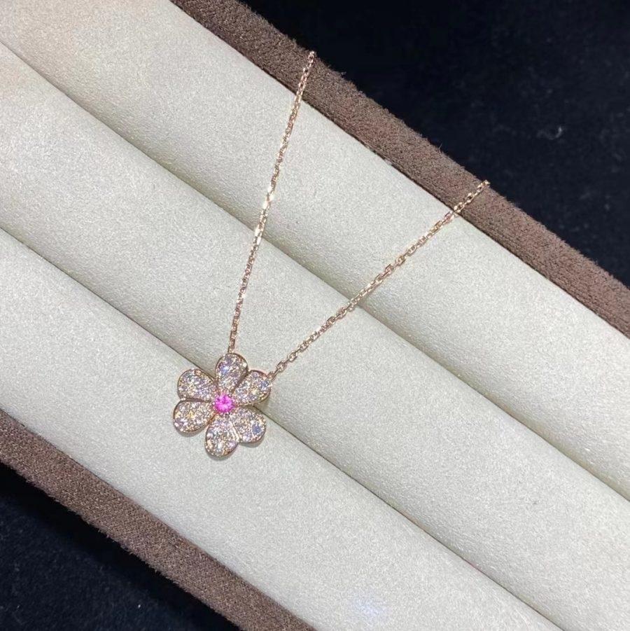 ¡®Moco¡¯FRIVOLE ROSE GOLD FLOWER DIAMOND NECKLACE