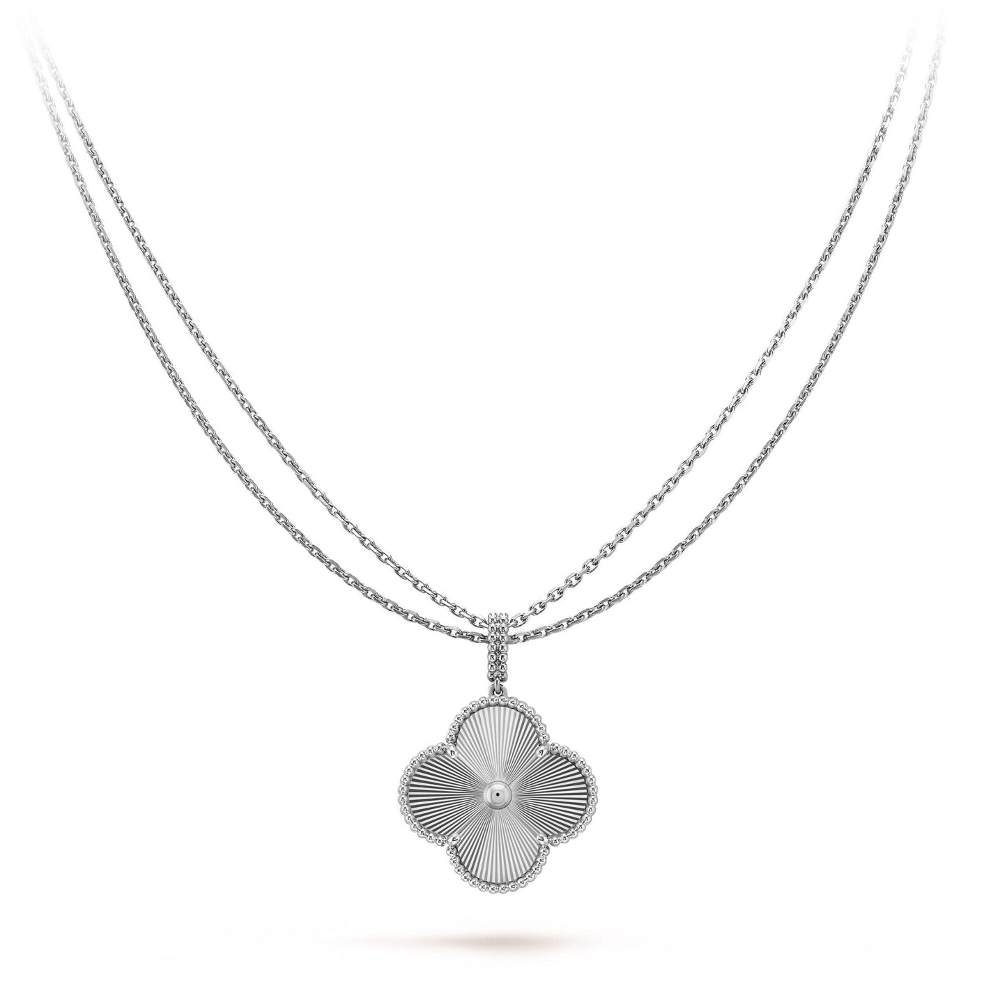 ¡®Moco¡¯CLOVER 25MM SILVER BIG CLOVER NECKLACE
